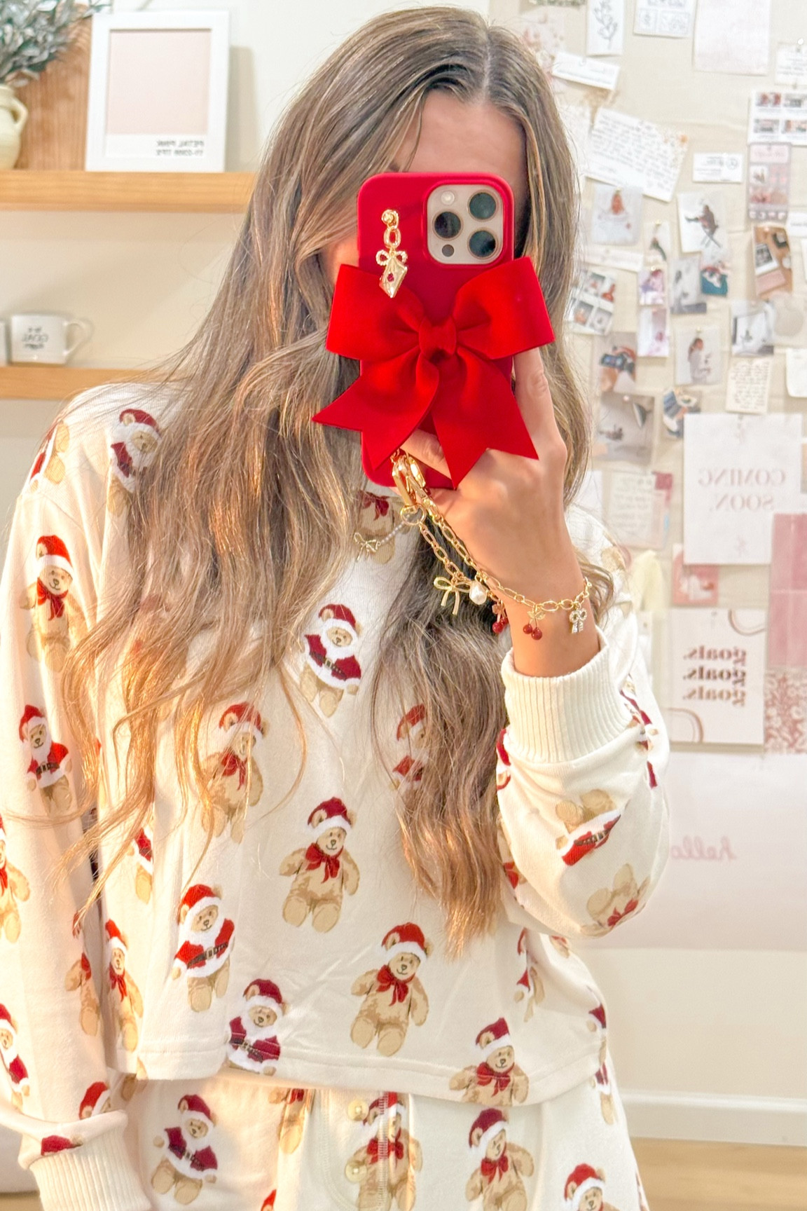 Cute holiday phone bow case & festive pajamas!! 

#LTKHoliday