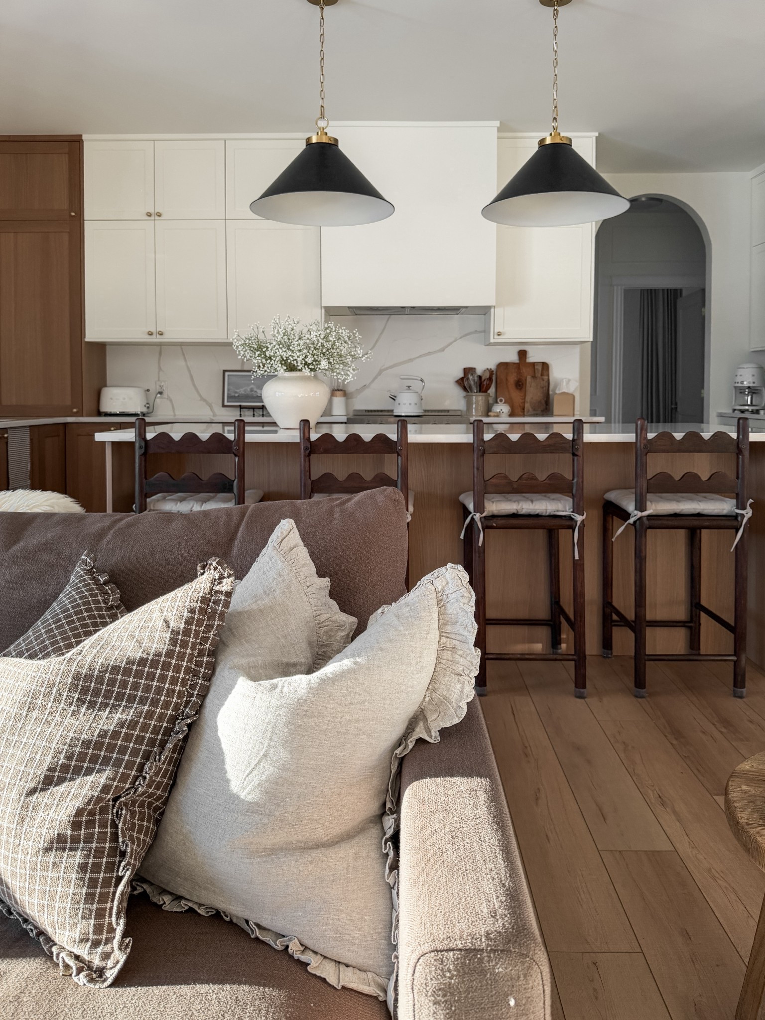 The ruffled pillows, the scalloped stools… this might just be my fave view in the house 😍

#LTKHome #LTKSaleAlert #LTKhaul