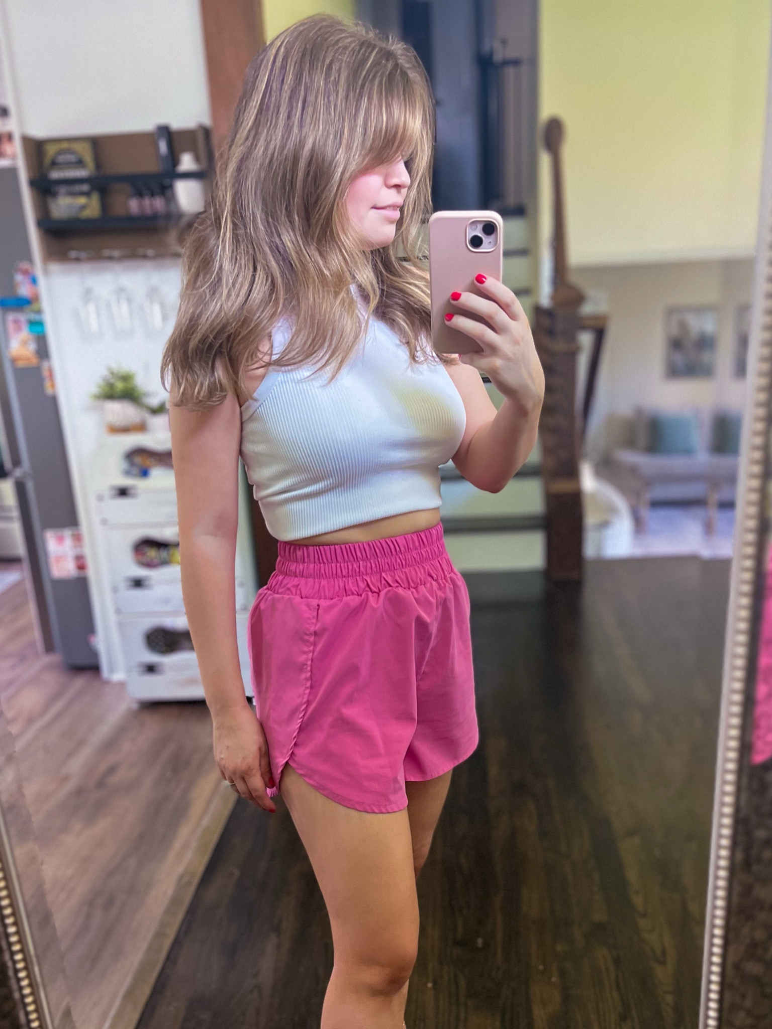 I’m wearing the full size tank, but folded it underneath and tucked into my sports bra to make it a crop! Size small for top and bottoms 

#LTKSeasonal #LTKfindsunder50 #LTKActive