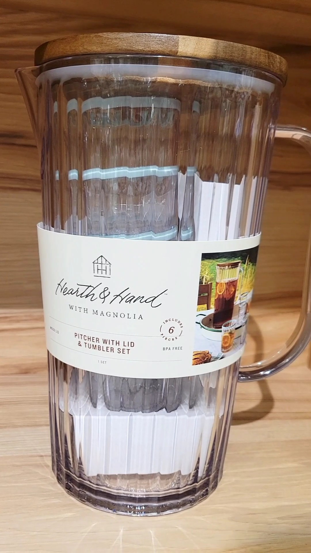 6pc Ribbed Plastic Pitcher and
Tumbler Serving Set Clear/Light Blue by Hearth & Hand with Magnolia from Target (use your redcard to save 5%) - I'm not the biggest fan of the blue cups BUT the pitcher is super cute (I LOVE wood lids) 😍 This would be great for parties or bbq's! You won't have to worry about bugs / flies.. thanks to the lid 🤪 Remember you can always get a price drop notification if you heart a post/save a product 😉 

✨️ P.S. if you follow, like, share, save, or shop my post (either here or @coffee&clearance).. thank you sooo much, I truly appreciate you! As always, thanks for being here & shopping with me friend 🥹 

| al fresca dining, sisterstudio, kathleen post, madewell, susiewright, graduation dress, travel outfit, meredith hudkins, wedding guest dress, country concert outfit, sisterstudio, free people, maternity, travel outfit, nashville outfits, patio, mothers day, mothers day gift, mothers day outfit, mothers day dress, teacher appreciation gift, meredith hudkins, summer outfits, sisterstudio, graduation, graduation dress, target home, threshold, brightroom, mainstays, Thyme and Table, opalhouse, target finds, home finds, home decor, coffee table, livingroom | 

#LTKxMadewell #LTKGiftGuide #LTKFestival #LTKSeasonal #LTKActive #LTKVideo #LTKU #LTKover40 #LTKhome #LTKxWayDay #LTKsalealert #LTKmidsize #LTKparties #LTKfindsunder50 #LTKfindsunder100 #LTKstyletip #LTKbeauty #LTKfitness #LTKplussize #LTKworkwear #LTKunder100 #LTKswim #LTKtravel #LTKshoecrush #LTKitbag #тКЬаЬу #TKbump #LTKkids #LTKfamily #LTKmens #LTKwedding #LTKbrasil #LTKaustralia #LTKAsia #LTKcurves #LTKbaby #LTKbump #LTKRefresh #LTKfit #LTKunder50 #LTKeurope #liketkit @liketoknow.it https://liketk.it/4Gan5