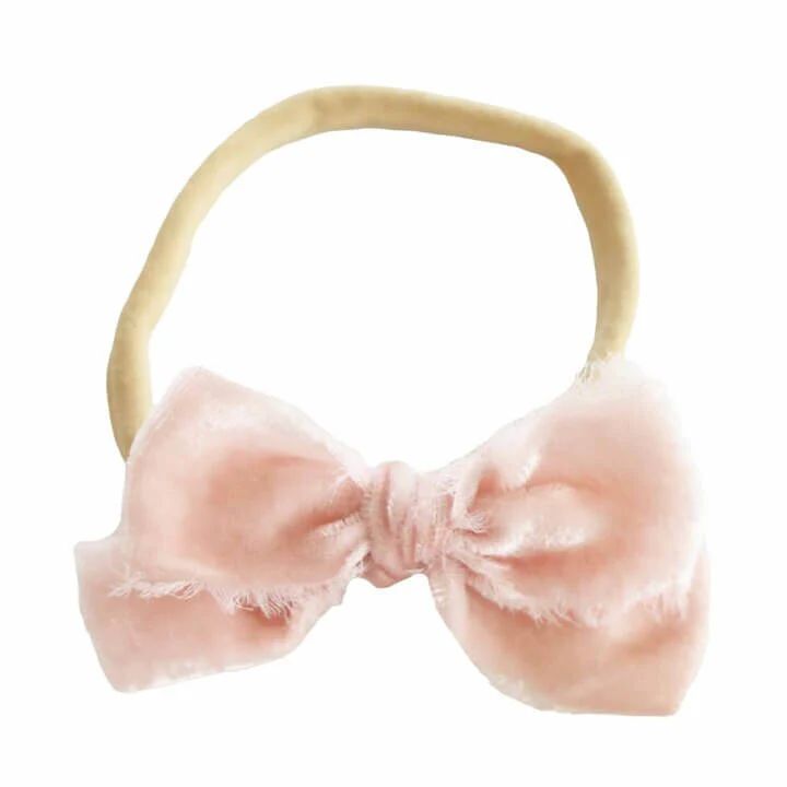 Tiny Velvet Bow Headband | Caden Lane