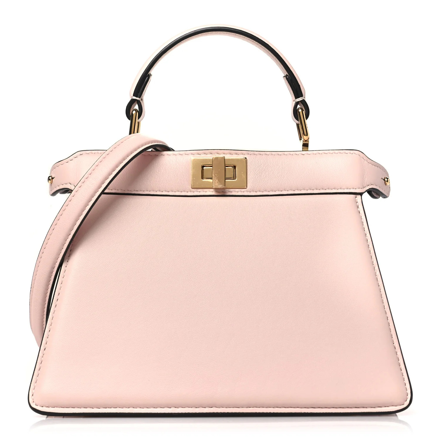 Shiny Nappa Petite Peekaboo I SEE U Satchel Rosa Confetto | FASHIONPHILE (US)