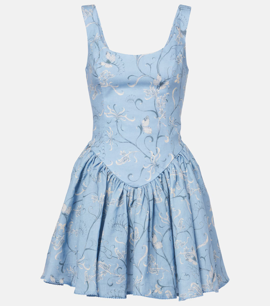 Pluma Lymanopoda appliqué linen minidress | Mytheresa (US/CA)