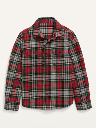 Built-In Flex Flannel Utility Pocket Shirt For Boys | Old Navy (US)
