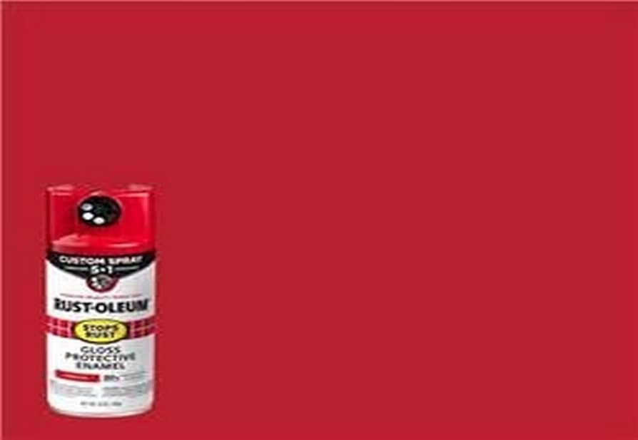 Rust-Oleum 376899 Stops Rust Custom Spray 5-in-1 Spray Paint, 12 oz, Gloss Sunrise Red | Amazon (US)