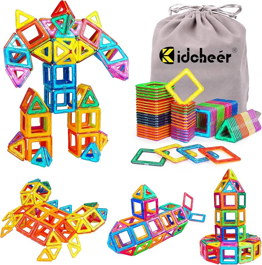 KIDCHEER Magnet Building Tiles, 64PCS Magnetic 3D Building Blocks Set for Kids, Magnetic Educatio... | Amazon (CA)