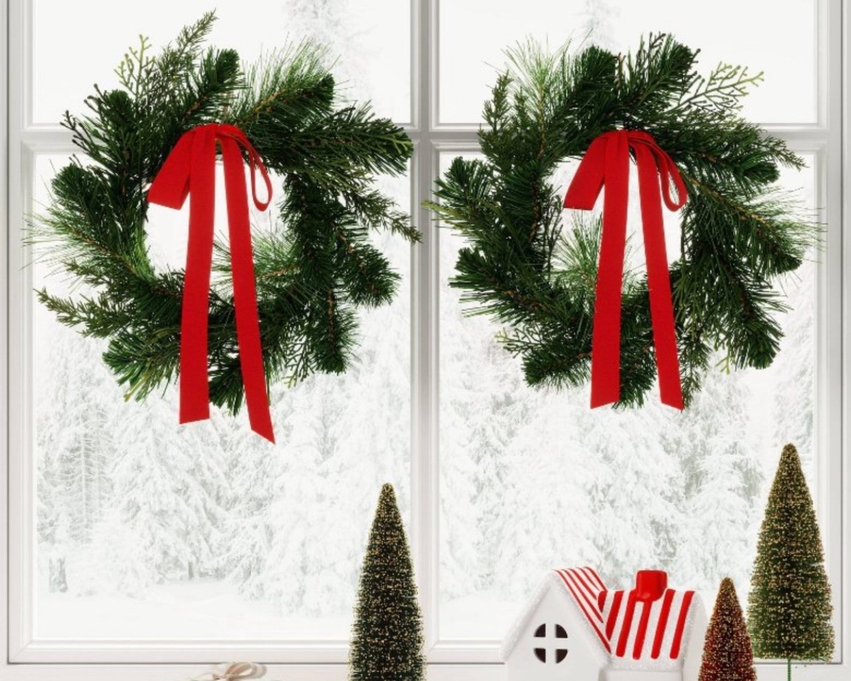 BIGGG SELL OUT RISK! I found the most perfect indoor wreaths at Target AND they’re super affordable! They come in a 2 pack and would be perfect for windows, cabinets, doors…you name it! #targetpartner #targetfind #targethome #targetholiday #christmasdecor #wreath #christmaswreath 

#LTKHome #LTKSeasonal #LTKHoliday