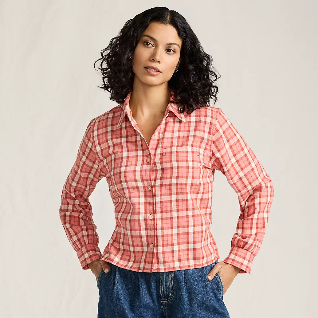 Women's Cropped Flannel Shirt | Lands' End (US)
