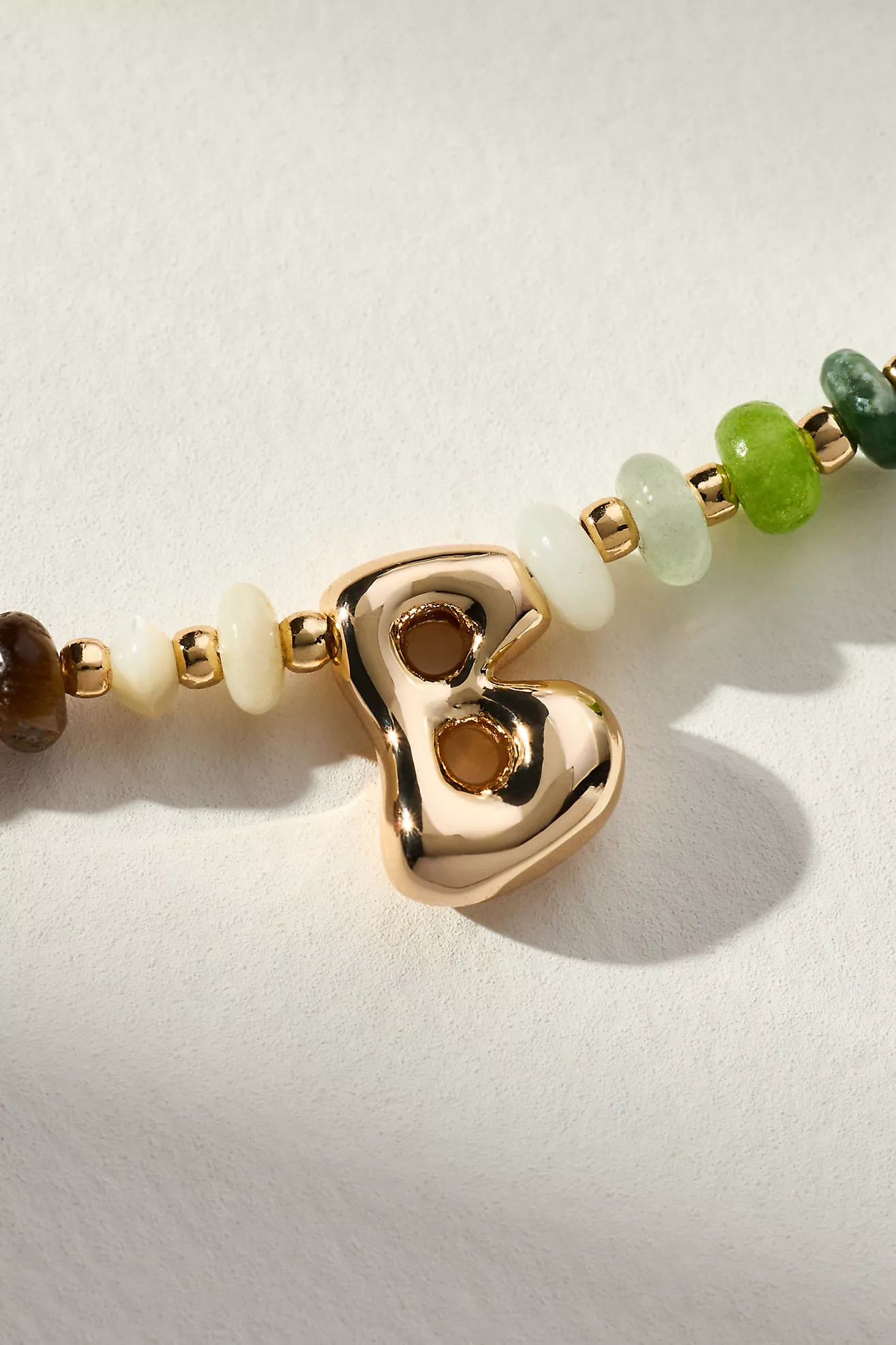 Beaded Mini Bubble Letter Monogram Necklace | Anthropologie (US)
