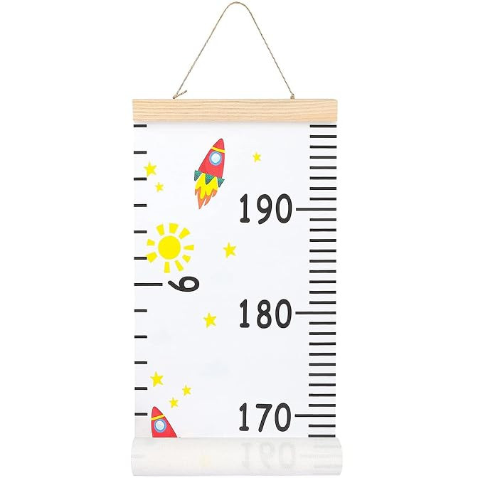 MIBOTE Growth Height Chart for Kids, Removable 79"x7.9" (Colorful) | Canvas Height Measurement Ru... | Amazon (US)