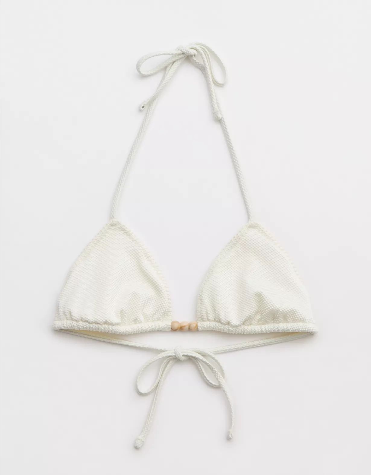 Aerie Shine Pique String Triangle Bikini Top | Aerie