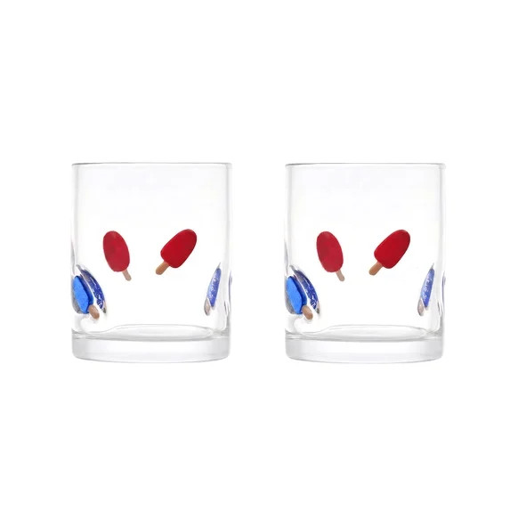 Thyme & Table 12 fl oz Popsicles Charm Drinking Glasses, Set of 2 | Walmart (US)