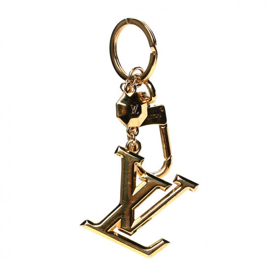 LOUIS VUITTON LV Facettes Bag Charm Key Holder Gold | Fashionphile