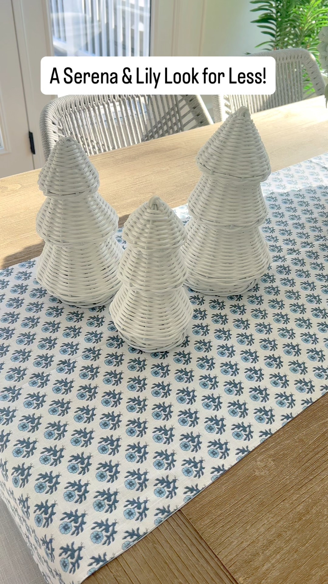 The prettiest set of Serena & Lily "look for less" wicker trees from Amazon for such a great price!
-
Amazon christmas decor, amazon holiday decor, blue & white christmas, christmas trees, tabletop trees, rattan christmas trees, christmas sideboard decor, christmas console table decor, coastal christmas decor, white christmas decor, block print table runner, dining room table, dining room furniture, dining room chairs, rope chairs, coastal style christmas decor, beach house decor, lake house decor, designer look for less

#LTKFindsUnder50 #LTKHoliday #LTKHome