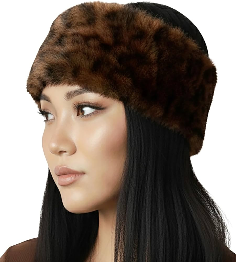 Funky Junque Fuzzy Headbands for Women – Fluffy Faux Fur Ear Warmer Head band, Warm Winter Furr... | Amazon (US)