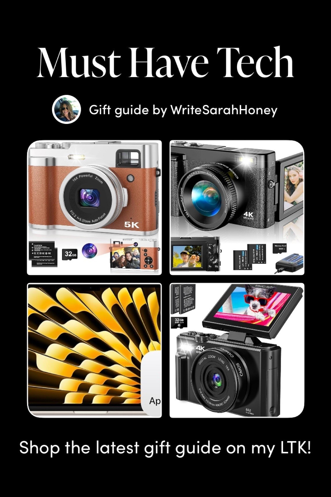 FOLLOW WRITE SARAH HONEY for ALL the MUST HAVES YOU NEED! #MustHaveTechGifts #TechGifts #GadgetLovers #TechAddicts #GiftGuide #InnovationInTech #TechEssentials #SmartTech #TechLovers #HolidayTechGifts #TechForHim #TechForHer #CuttingEdgeTech #GiftIdeas #BestTechGifts #GiftsForTechies #TechGifts2024 #FutureOfTech #HighTechGifts #TechAccessories #SmartGifts#LTKWatchNow 

#LTKSaleAlert #LTKGiftGuide #LTKHoliday