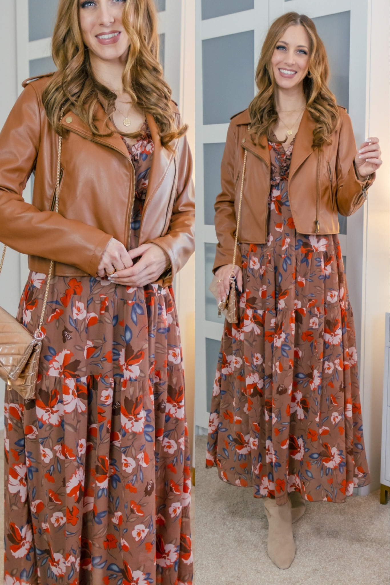 Easy and elevated winter to spring transition outfit.
Wearing a small in both the dress and the moto jacket.


#LTKStyleTip #LTKSeasonal #LTKFindsUnder100