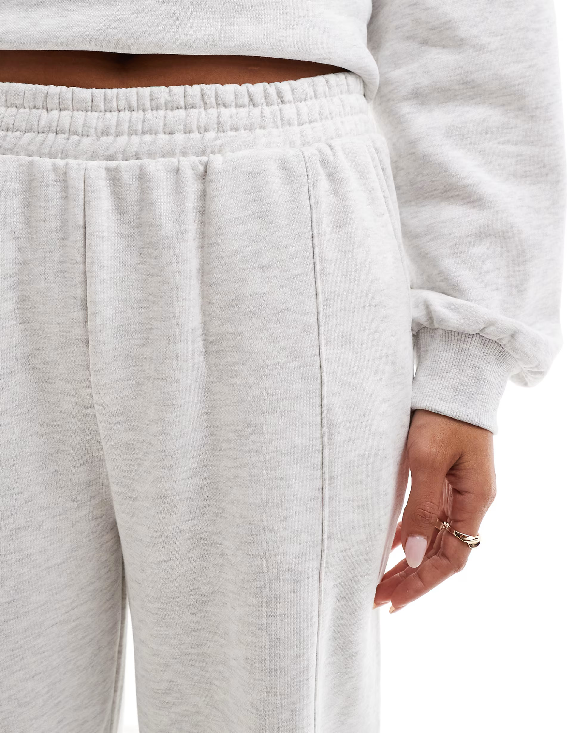 ASOS DESIGN straight leg jogger co-ord in ice marl | ASOS (Global)