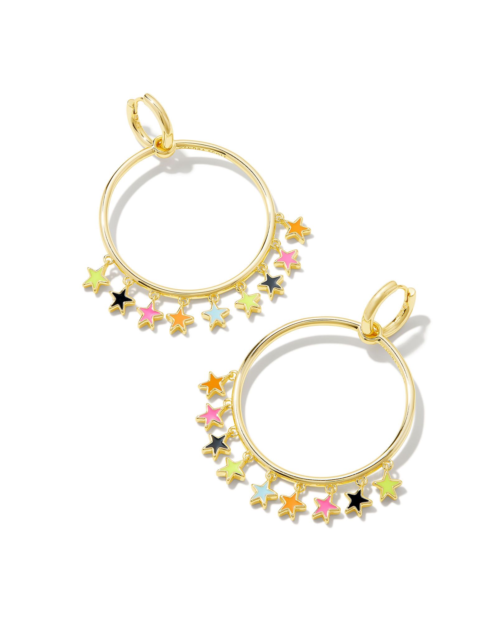Sloane Gold Star Convertible Open Frame Earrings in Multi Mix | Kendra Scott | Kendra Scott