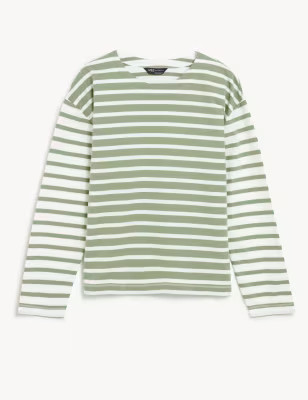 Pure Cotton Striped Crew Neck Top | M&S Collection | M&S | Marks & Spencer (UK)