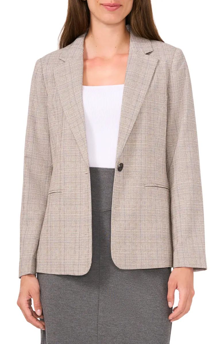 Halogen® Plaid Oversize One Button Blazer | Nordstrom | Nordstrom