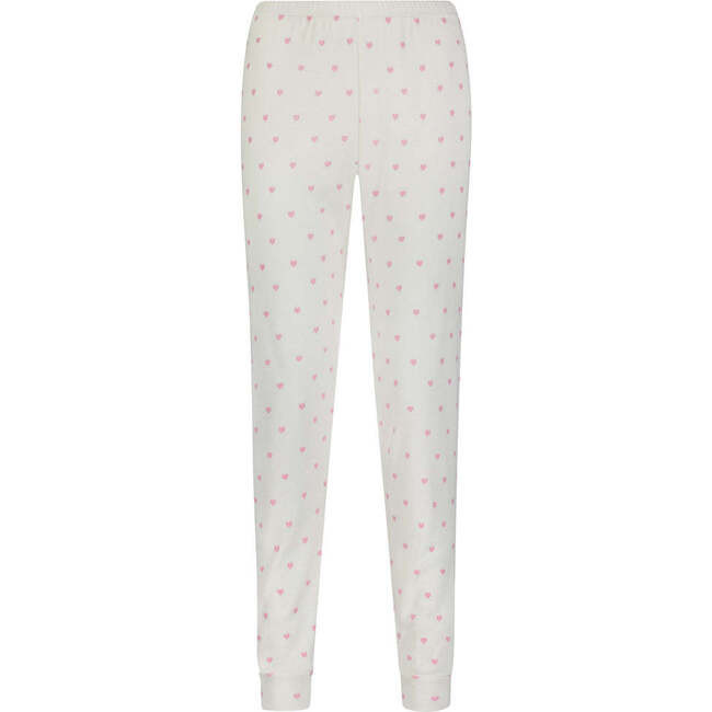 Women's Jogger Hi Rise, Pink Hearts Print | Maisonette
