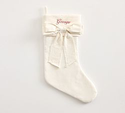 Classic Velvet Bow Stockings | Pottery Barn (US)