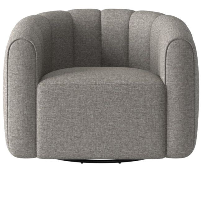 Fitz Taylor Felt Grey Swivel Chair | CB2