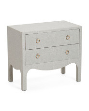 27x23.5 Linen Wrapped 2 Drawer Side Table | Bedroom | Marshalls | Marshalls