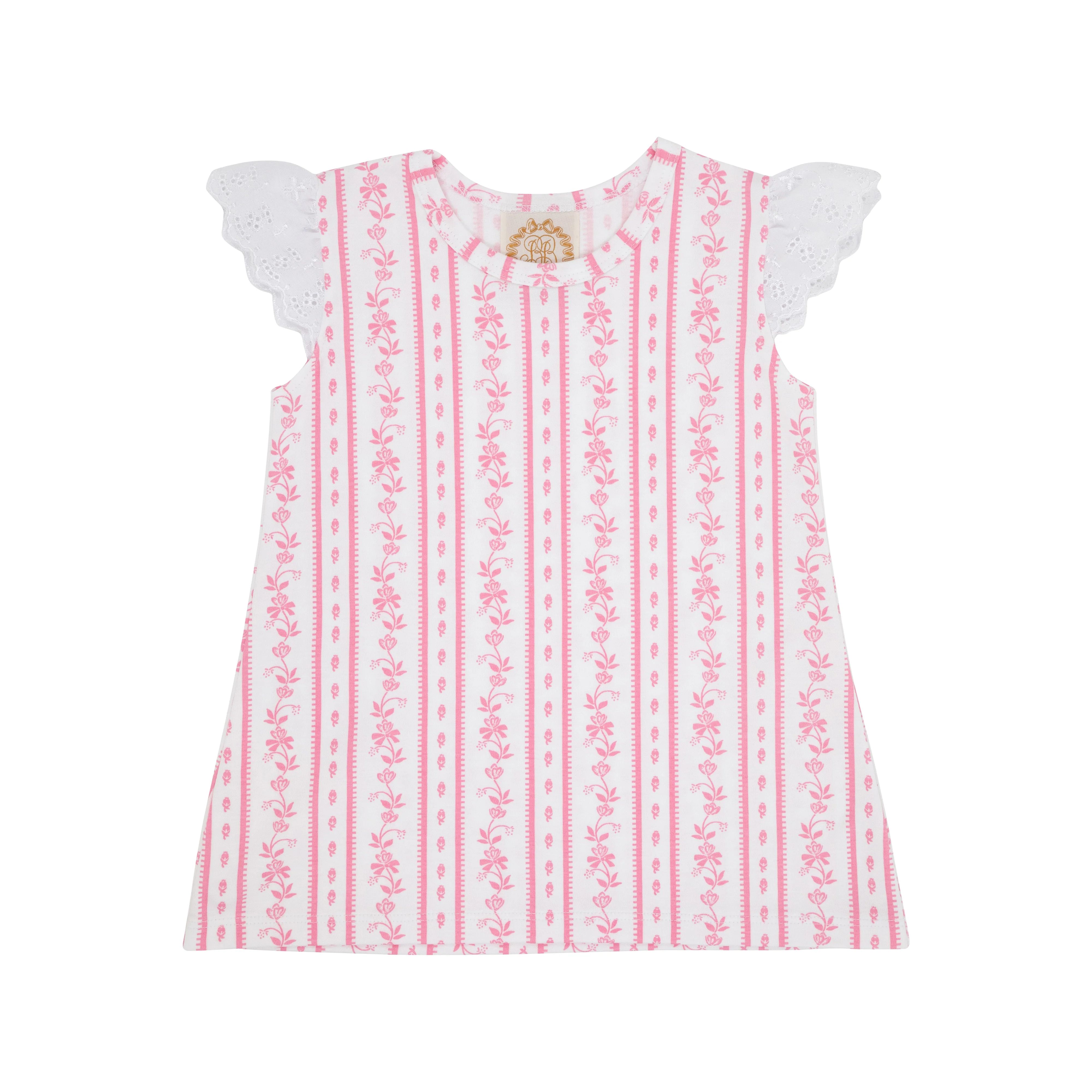 Sleeveless Polly Play Shirt - French Country Coterie with Eyelet Angel Sleeve | The Beaufort Bonnet Company