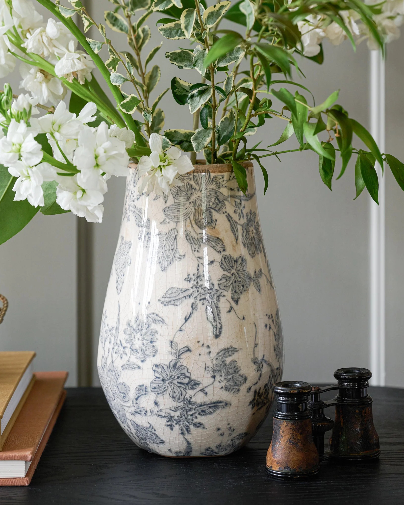 Black and White Distressed Vase | Magnolia