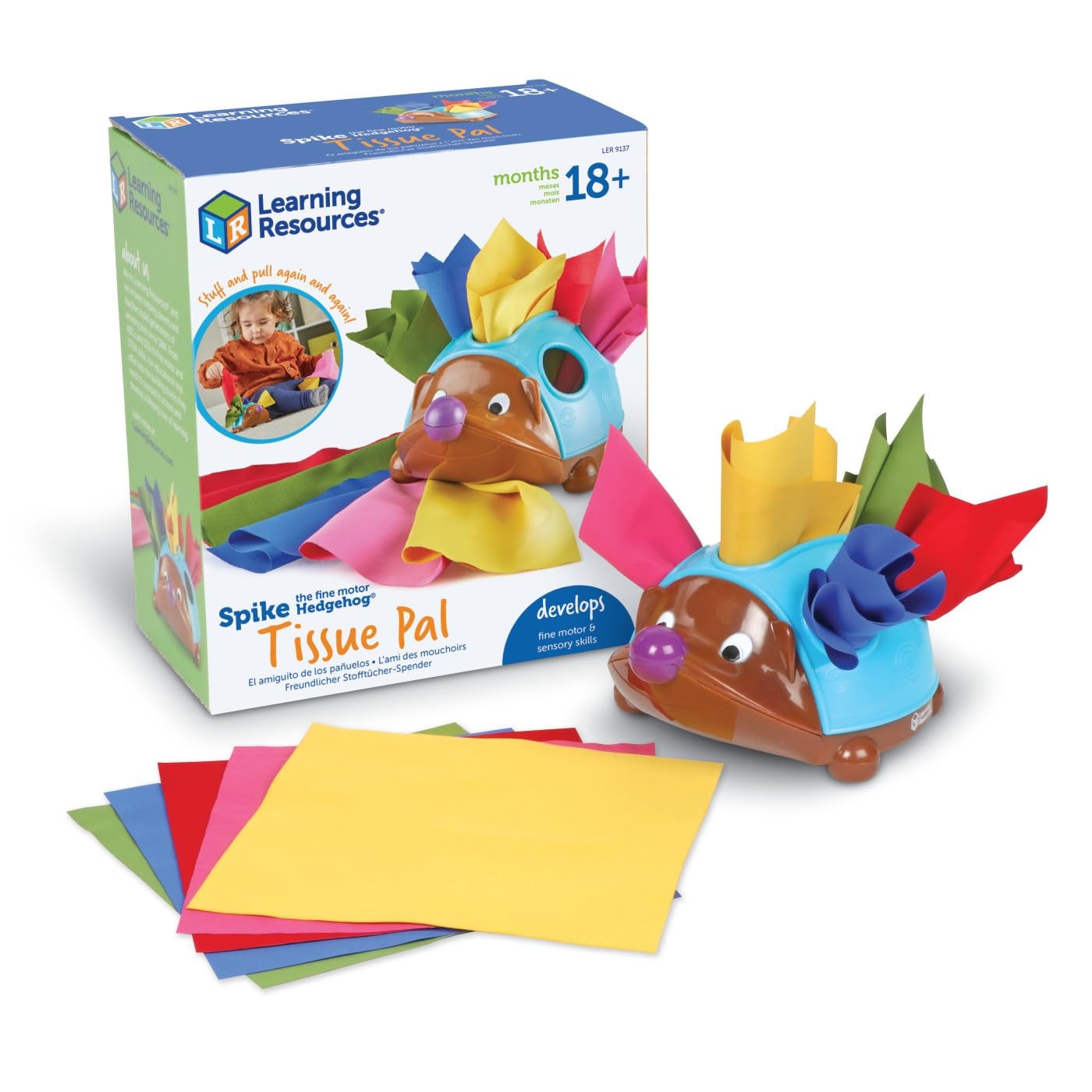 Learning Resources Spike The Fine Motor Hedgehog Tissue Pal, 11 Pieces, Ages 18 Months+, Learning... | Amazon (US)