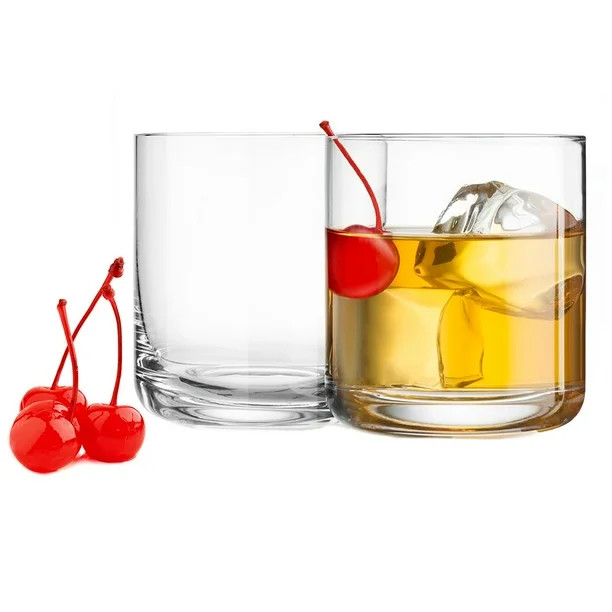 JoyJolt Nova Crystal Whiskey Glasses 10 oz. (Set of 2) | Walmart (US)