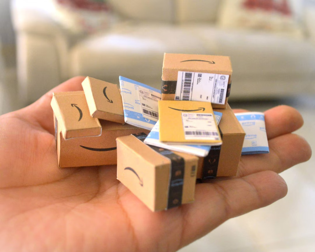 Dollhouse Miniature Amazon Shipping Boxes, 1:12 Scale, (8 Pieces) - Etsy | Etsy (US)