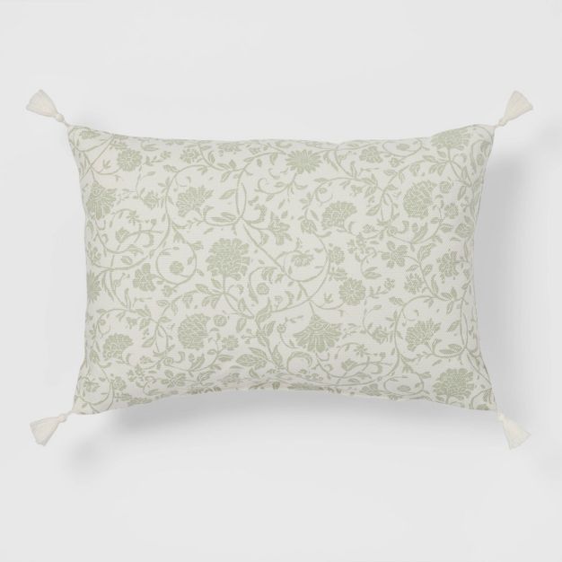 Floral Printed Reversible Lumbar Throw Pillow - Threshold™ | Target