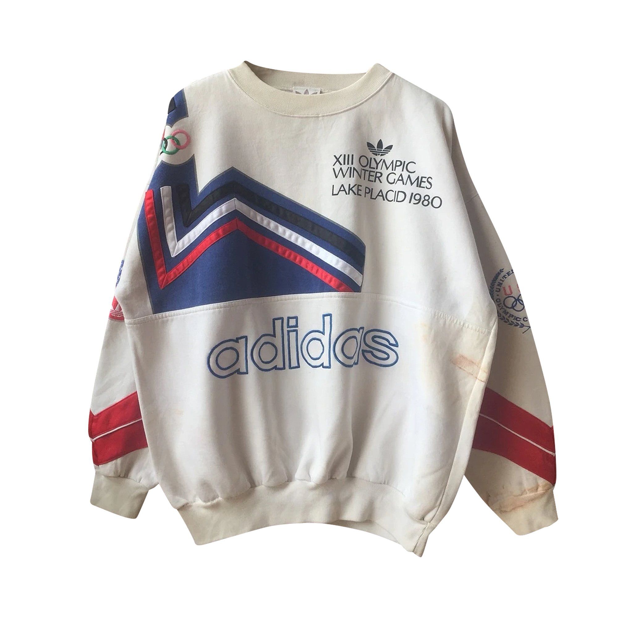 Buy Vintage Adidas 1980s Olympic Trefoil Sweatshirt 'White' - 0003 119800105VOTS WHIT | GOAT | GOAT