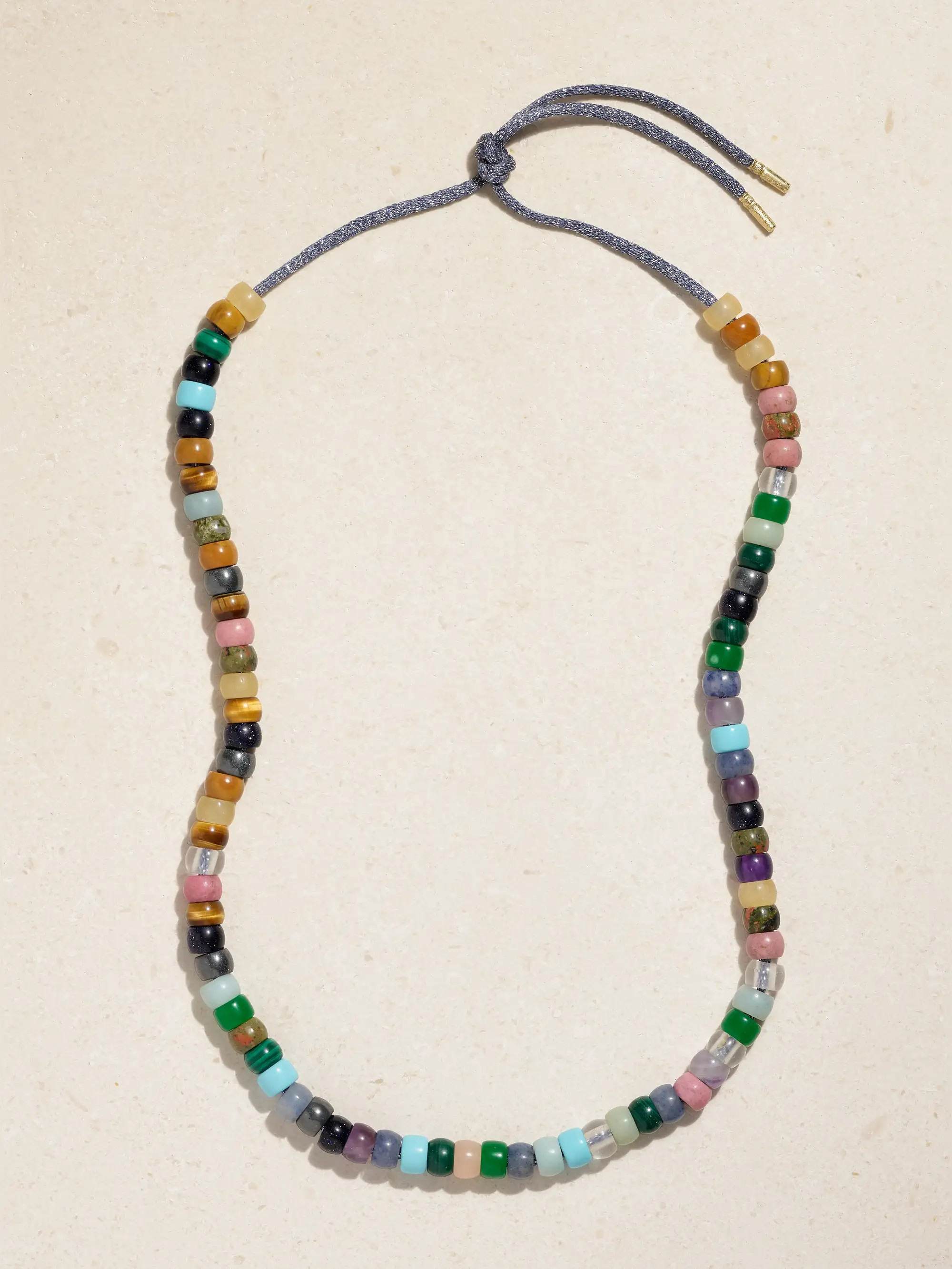 FORTE Beads Moonbow 18-karat gold and Lurex multi-stone necklace kit | NET-A-PORTER (UK & EU)