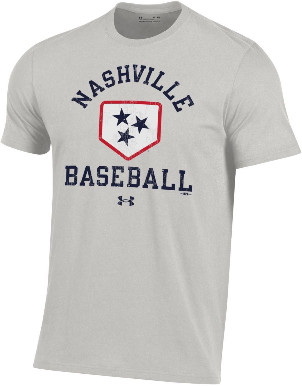 Under Armour Men's Nashville Sounds Gray Performance Cotton T-Shirt | Dick's Sporting Goods