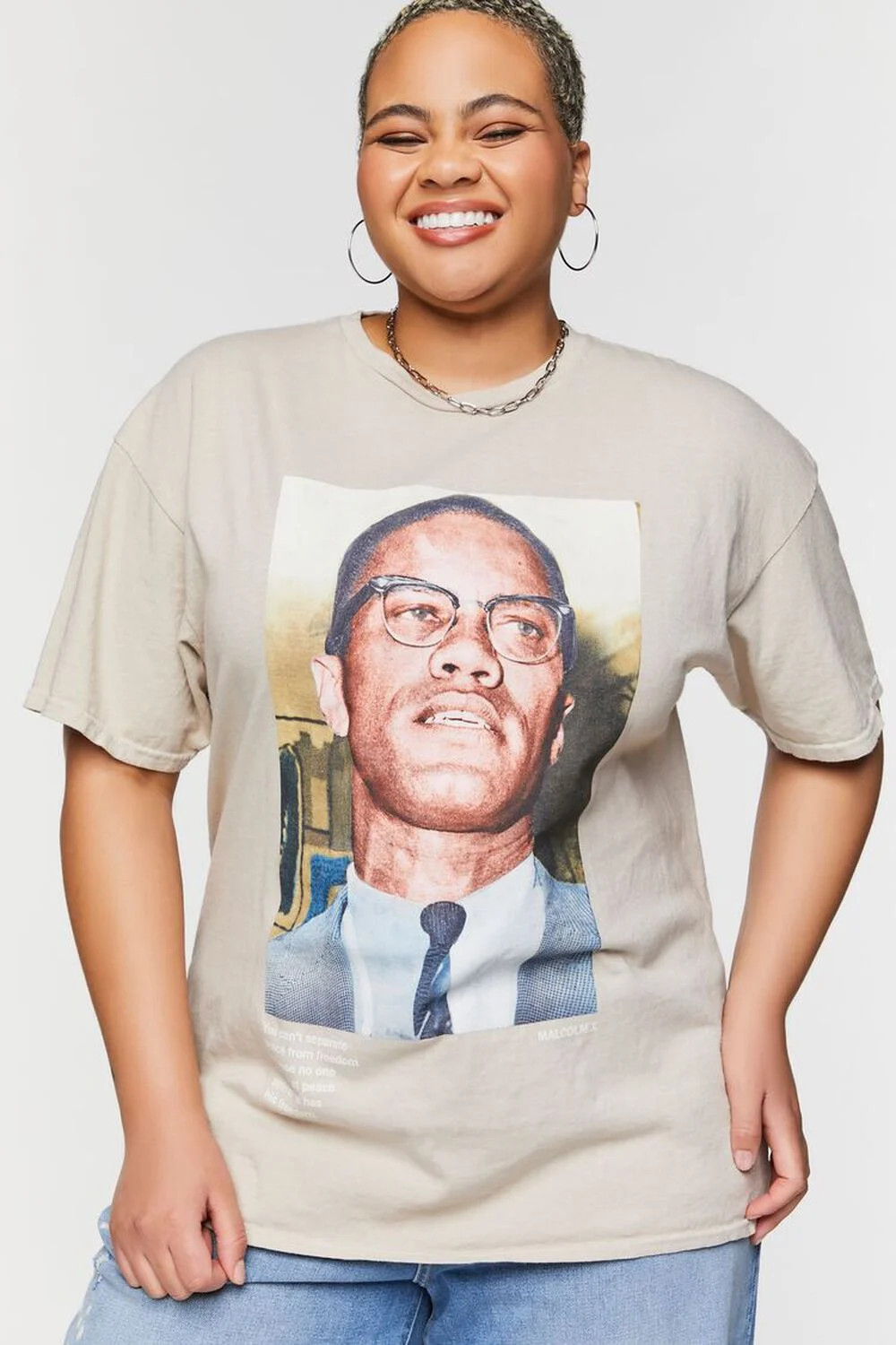 Plus Size Malcolm X Graphic Tee | Forever 21 (US)