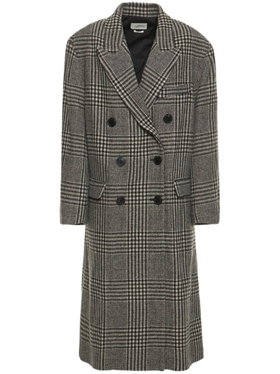 Isabel Marant étoile - Lojima double breast long wool coat - Black/Ivory | Luisaviaroma | Luisaviaroma