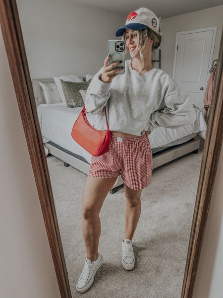 The trendy mom fit coming at ya! Size up in the shorts for an oversized fit!

Boxer trend, women’s boxer shorts, ootd, outfit inspo, spring outfit, spring looks, spring style, trendy outfits , mom outfit, comfy outfit, casual style, casual outfit idea 

#LTKfindsunder50 #LTKstyletip #LTKU