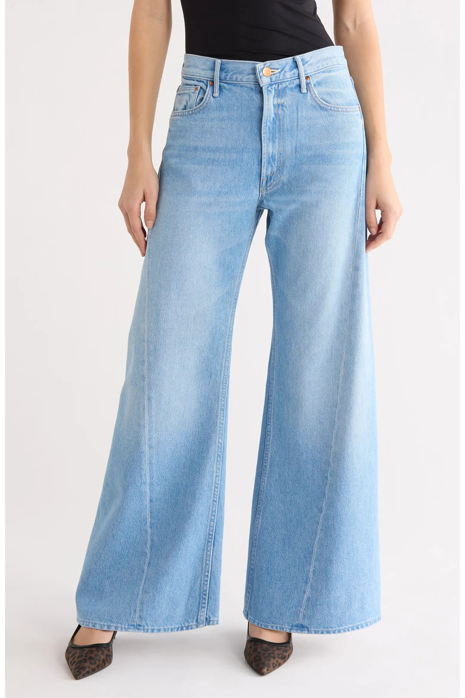 Lemon Twist High Waist Wide Leg Jeans (Women) | Nordstrom | Nordstrom