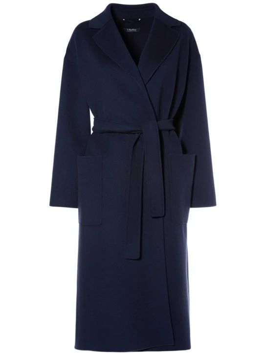 Nina wool midi coat w/ belt | Luisaviaroma
