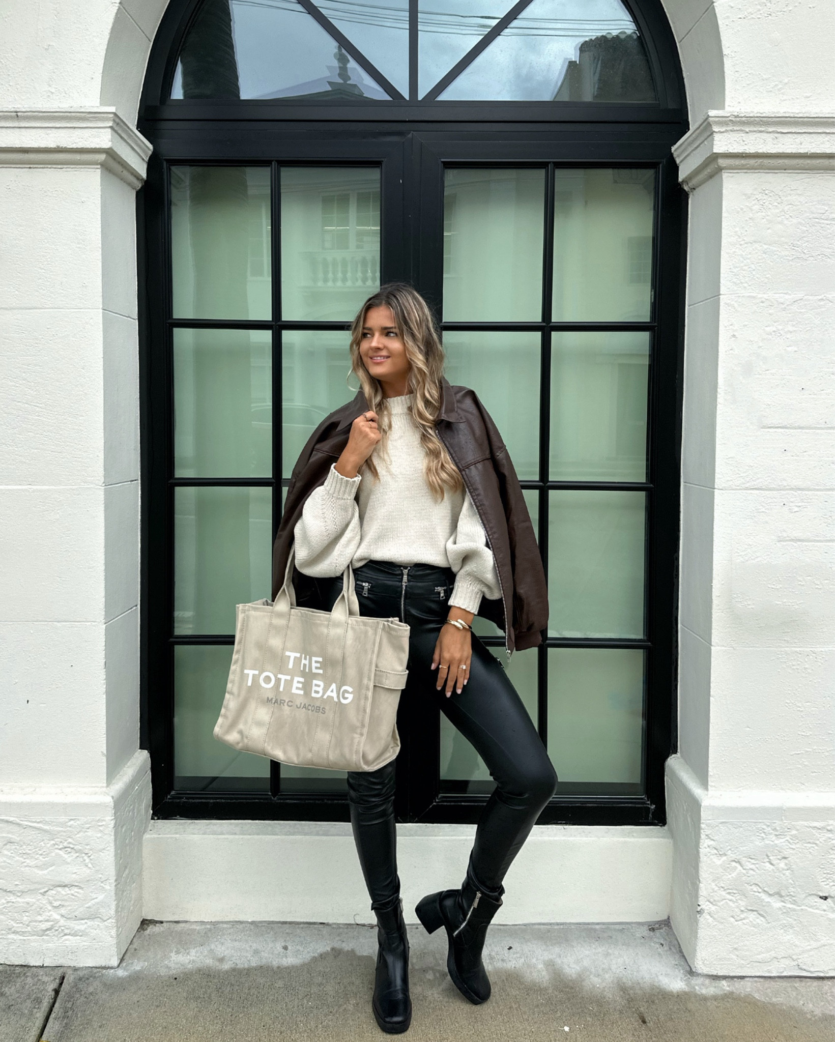 The perfect Fall outfit that keeps you warm with a sweater and leather jacket 



#LTKSeasonal #LTKStyleTip