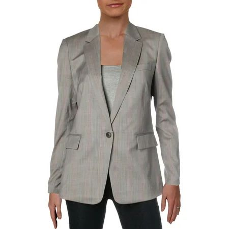 BOSS Hugo Boss Womens Janufa1 Glen Plaid Office Wear One-Button Blazer | Walmart (US)