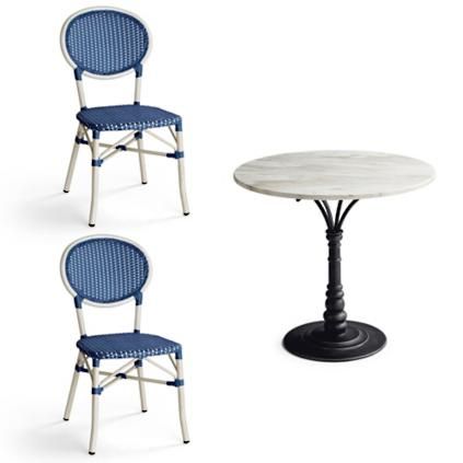 Lacina Bistro Set with Harper Side Chairs | Frontgate
