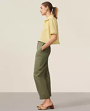 Seamed Straight Ankle Pant | Ann Taylor