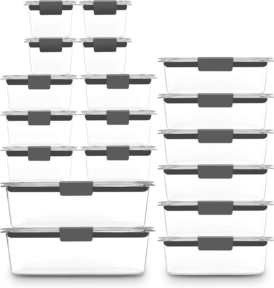 Rubbermaid 44-Piece Brilliance Food Storage Containers with Lids for Lunch, Meal Prep, and Leftov... | Amazon (US)