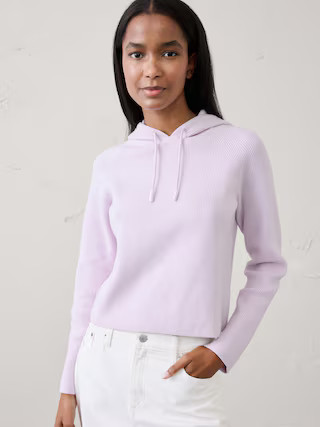 Ribbed Sweater Hoodie | Banana Republic Factory