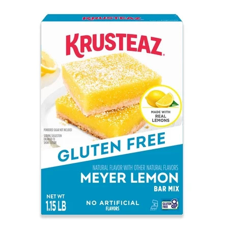 Krusteaz Gluten Free Meyer Lemon Bar Mix, Gluten Free Baking Mix, 18.42 oz Box | Walmart (US)